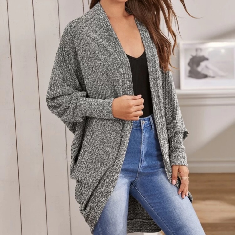 Knit Open-Front Cardigan
